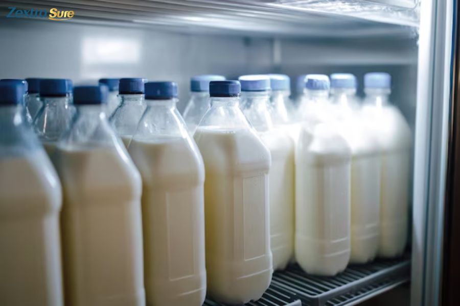Refrigerate raw milk immediately to keep it fresh and safe longer